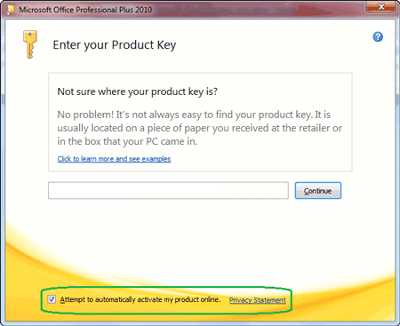 download office 2010 setup with key